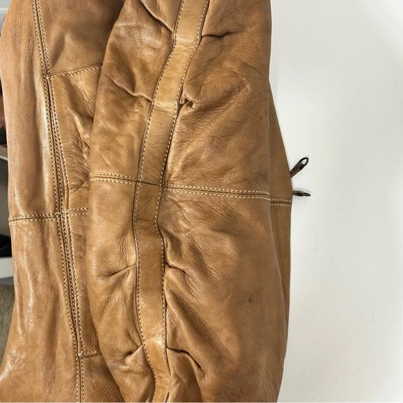 Hayden-Harnett Brown Leather Havana Hobo Spacious Bag Magnetic Closure - Picture 14 of 15